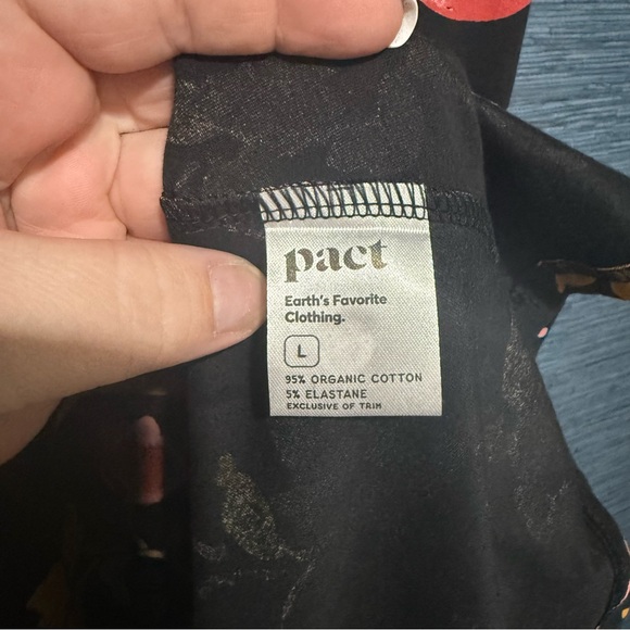 Pact Organic Cotton Fit & Flare Dress Blocked Nightfall Blooms Large NWT - Picture 5 of 9